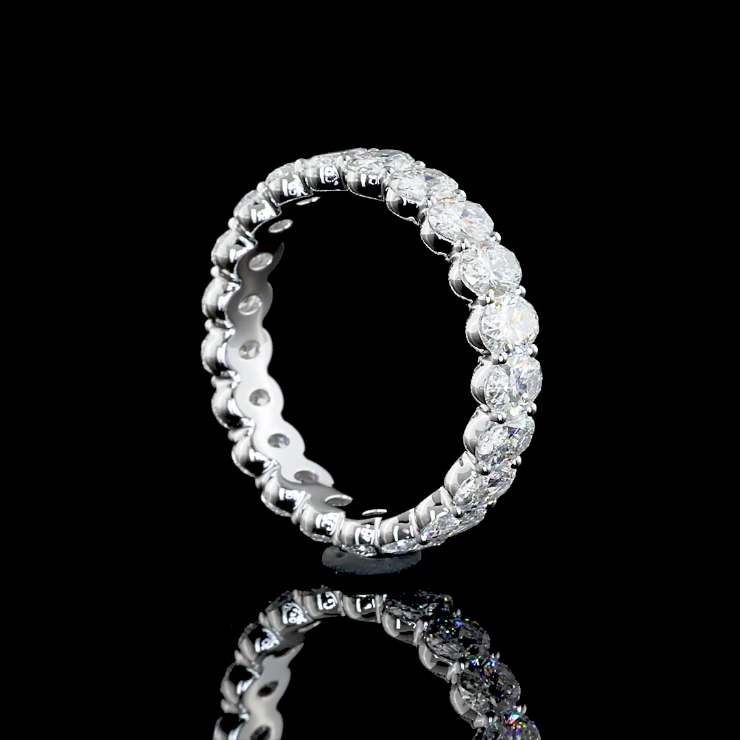 Eternity Band Oval 14K White Gold EB789