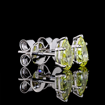 Studs Earring Pear 14K White Gold ER10825