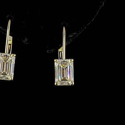 Hanging Earring Emerald 14K Yellow Gold ER11821