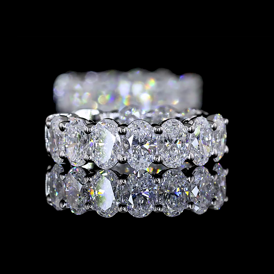 Huggies Earring Oval 14K White Gold ER11926