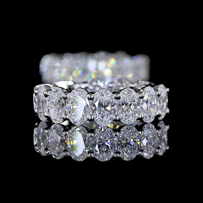 Huggies Earring Oval 14K White Gold ER11926