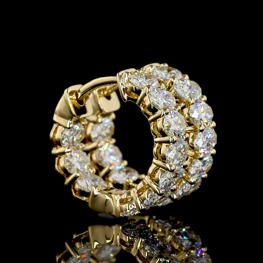 Huggies Earring Oval 14K Yellow Gold ER11936