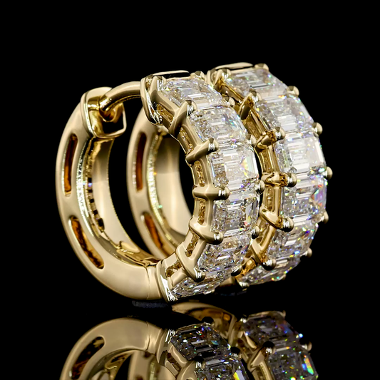 Huggies Earring Emerald 14K Yellow Gold ER11989