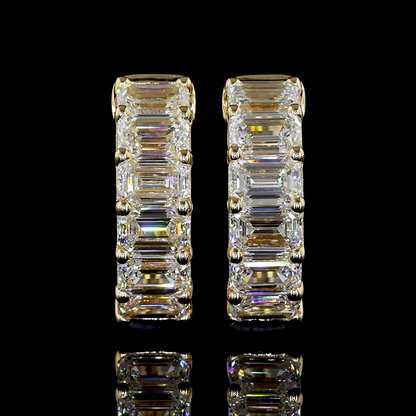 Huggies Earring Emerald 14K Yellow Gold ER11989
