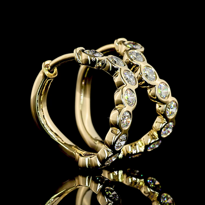 Huggies Earring Round 14K Yellow Gold ER12156