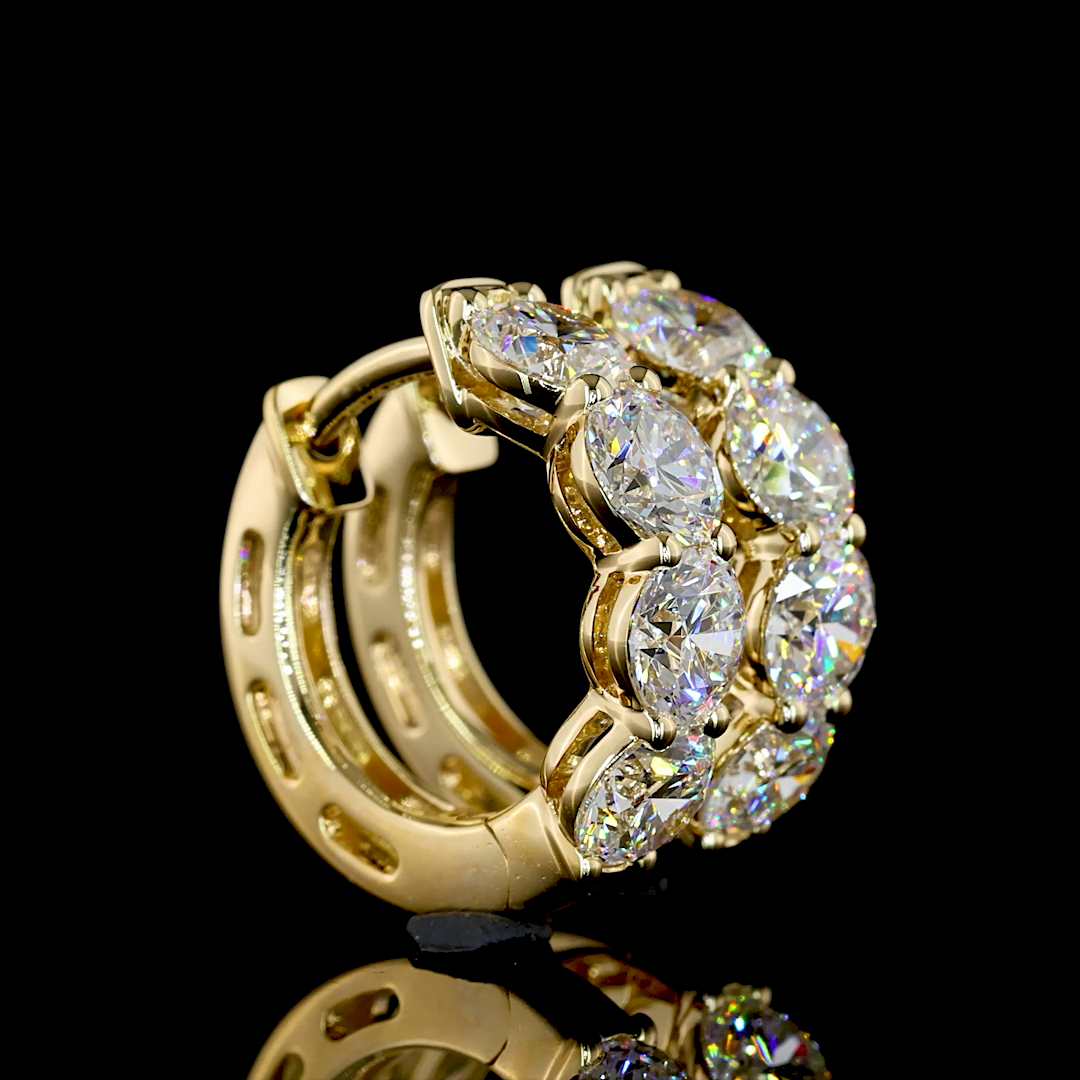 Huggies Earring Round 14K Yellow Gold ER12388