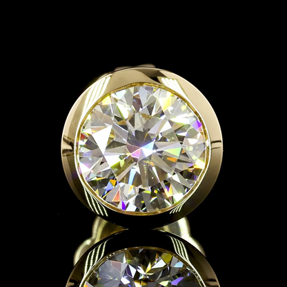Studs Earring Round 14K Yellow Gold ER2092