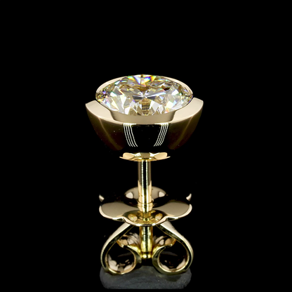 Studs Earring Round 14K Yellow Gold ER2092
