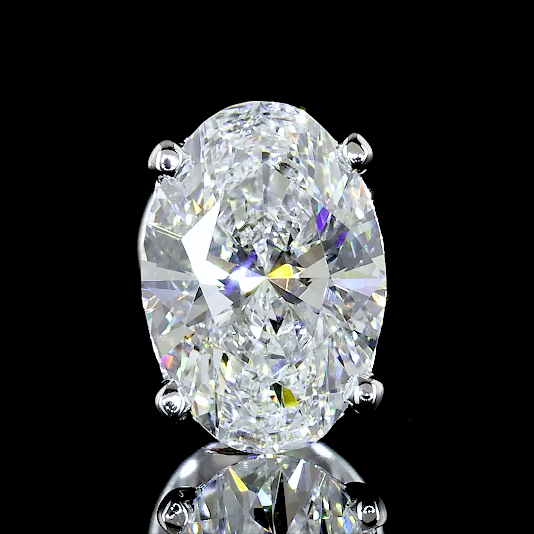 Studs Earring Oval 14K White Gold ER2275