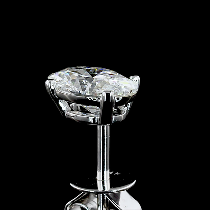 Studs Earring Oval 14K White Gold ER2275