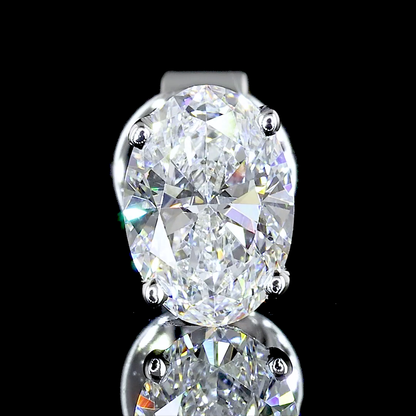 Studs Earring Oval 14K White Gold ER2294