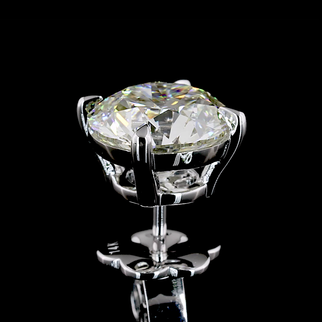 Studs Earring Round 14K White Gold ER4657