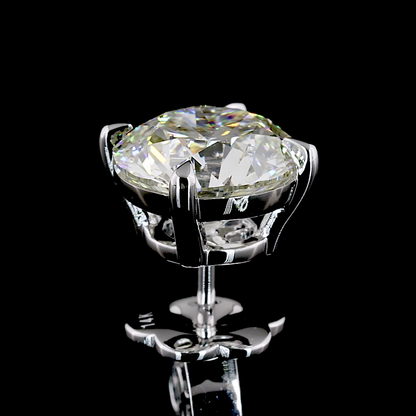 Studs Earring Round 14K White Gold ER4657