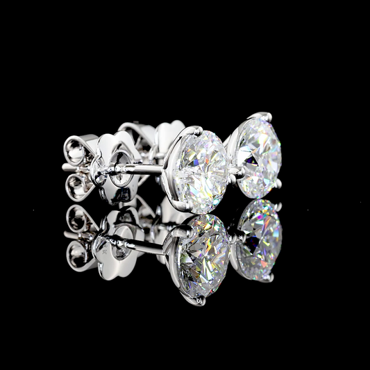 Martini Earring Round 14K White Gold ER6966