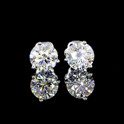 Martini Earring Round 14K White Gold ER6966