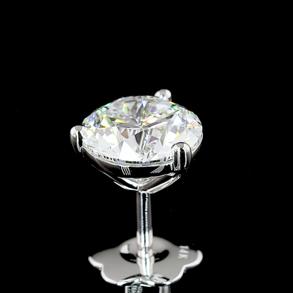 Martini Earring Round 14K White Gold ER6966