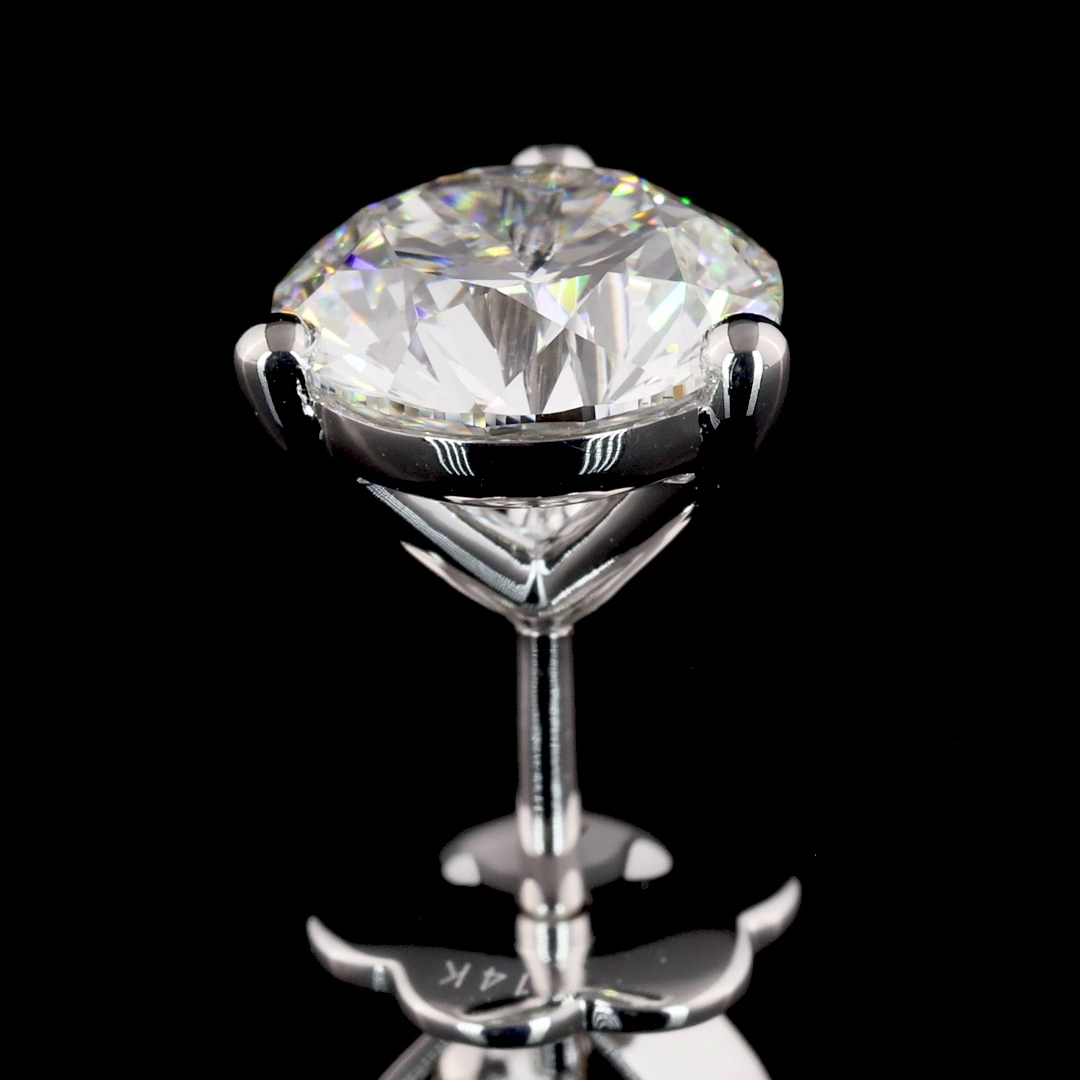 Martini Earring Round 14K White Gold ER6998