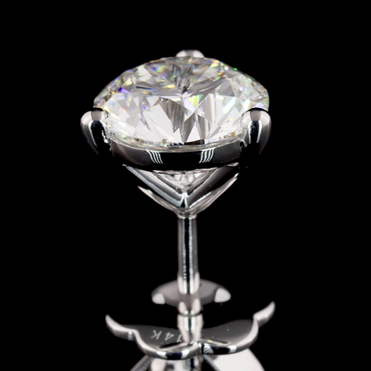 Martini Earring Round 14K White Gold ER6998