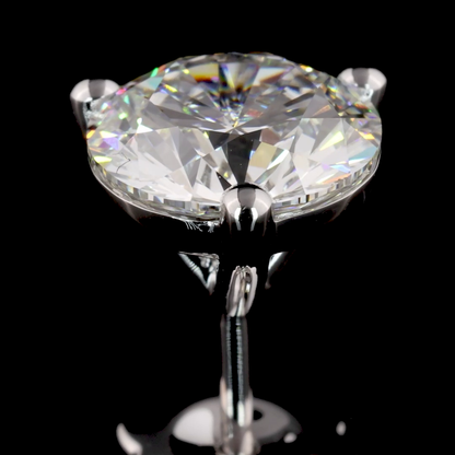 Martini Earring Round 14K White Gold ER7089