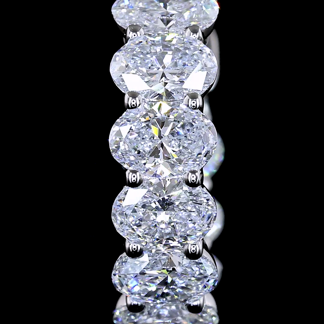 Huggies Earring Oval 14K White Gold ER7769