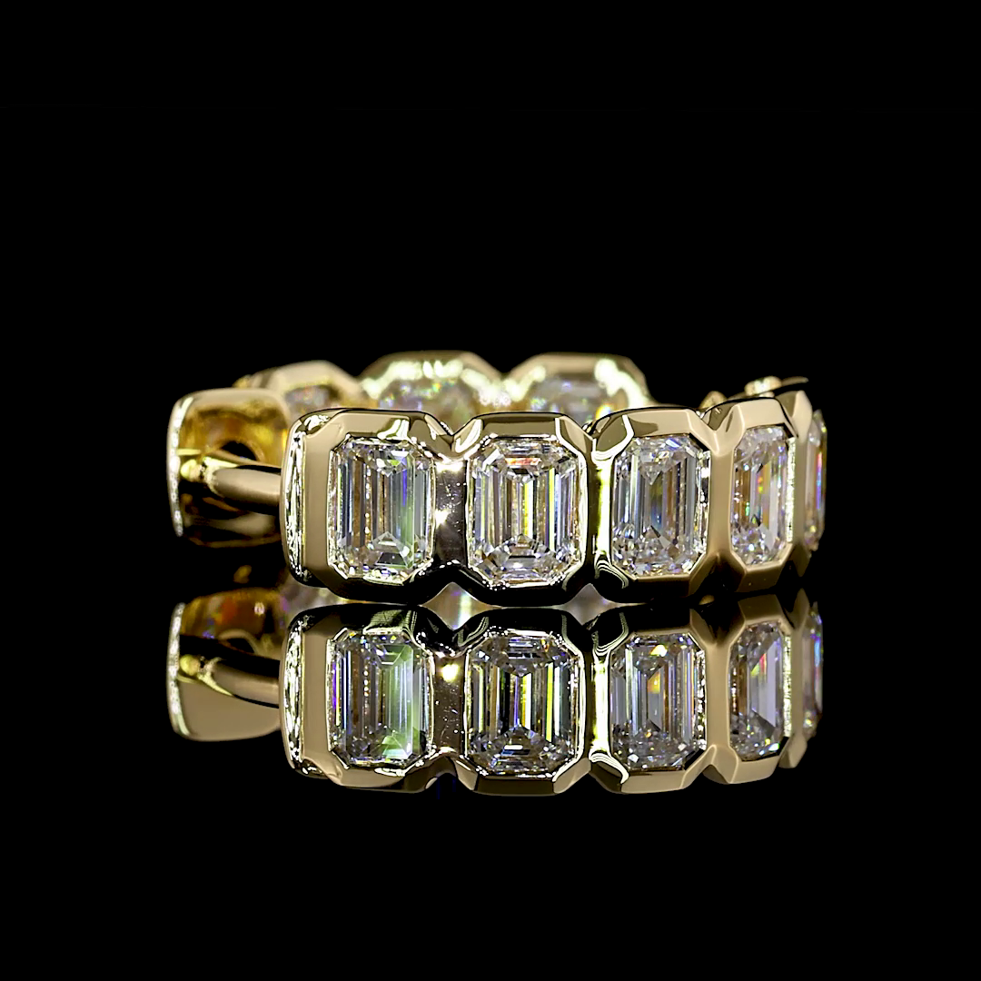 Huggies Earring Emerald 14K Yellow Gold ER7899