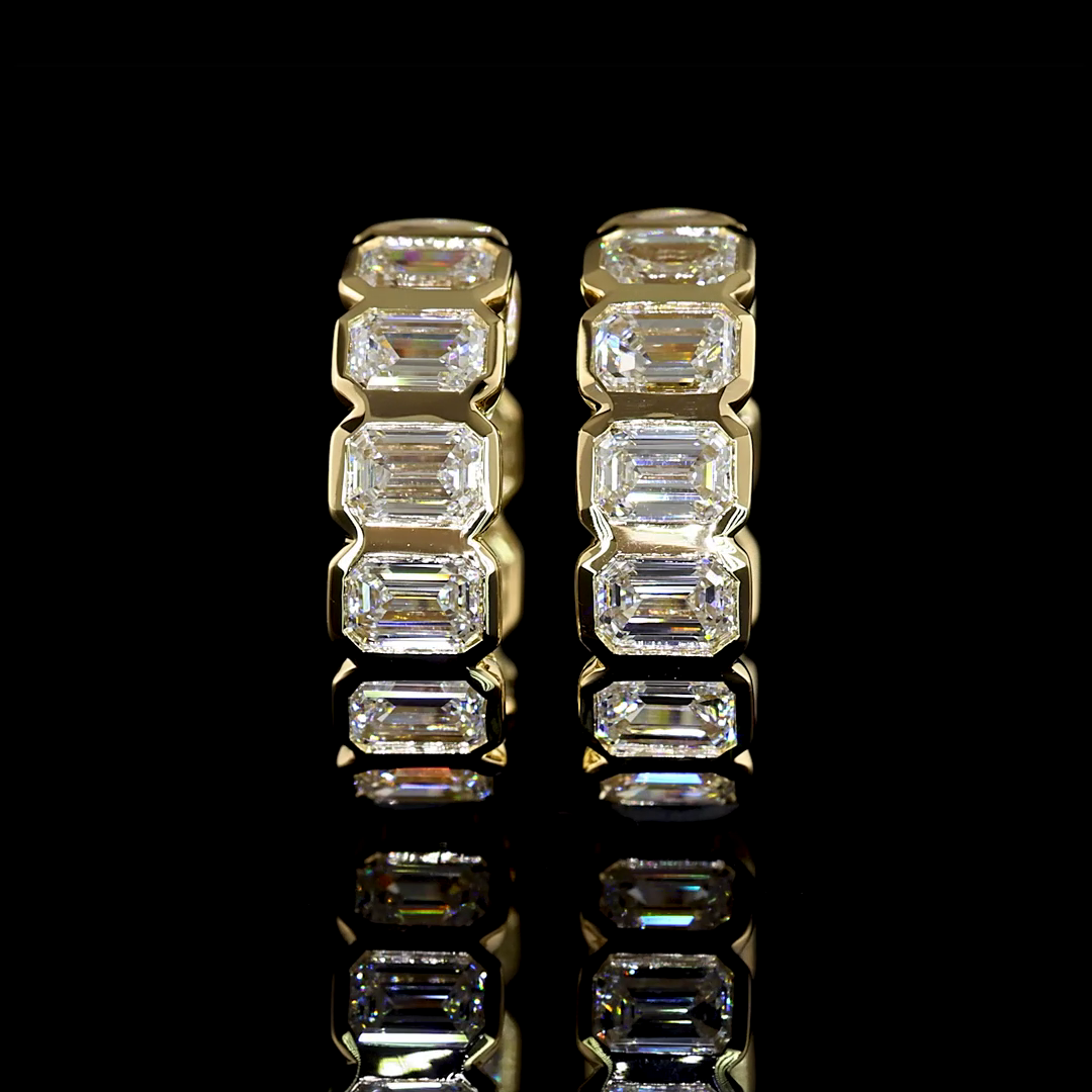 Huggies Earring Emerald 14K Yellow Gold ER7917