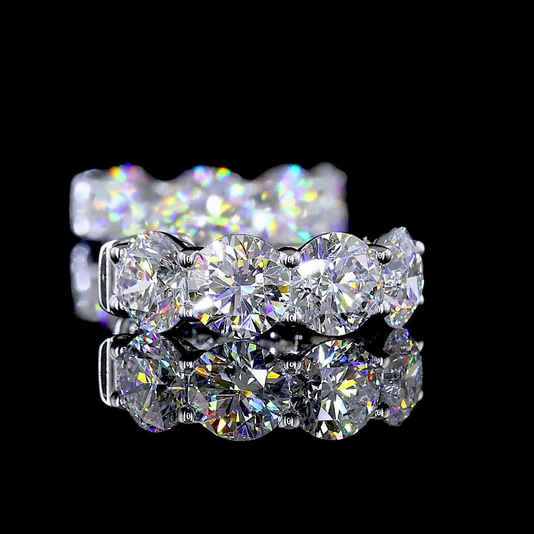 Huggies Earring Round 14K White Gold ER8103