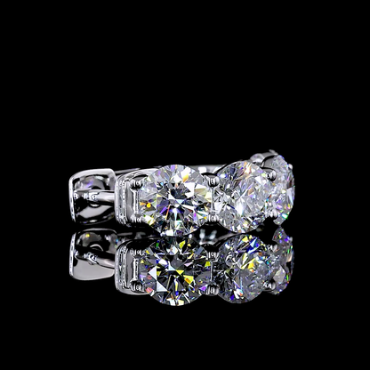 Huggies Earring Round 14K White Gold ER8103