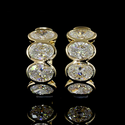 Huggies Earring Oval 14K Yellow Gold ER8148