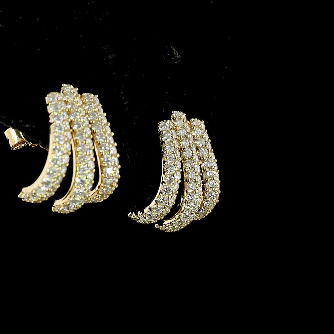 Special Earring Round 14K Yellow Gold ER8766