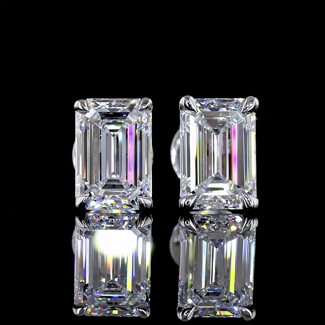 Martini Earring Emerald 14K White Gold ER9107