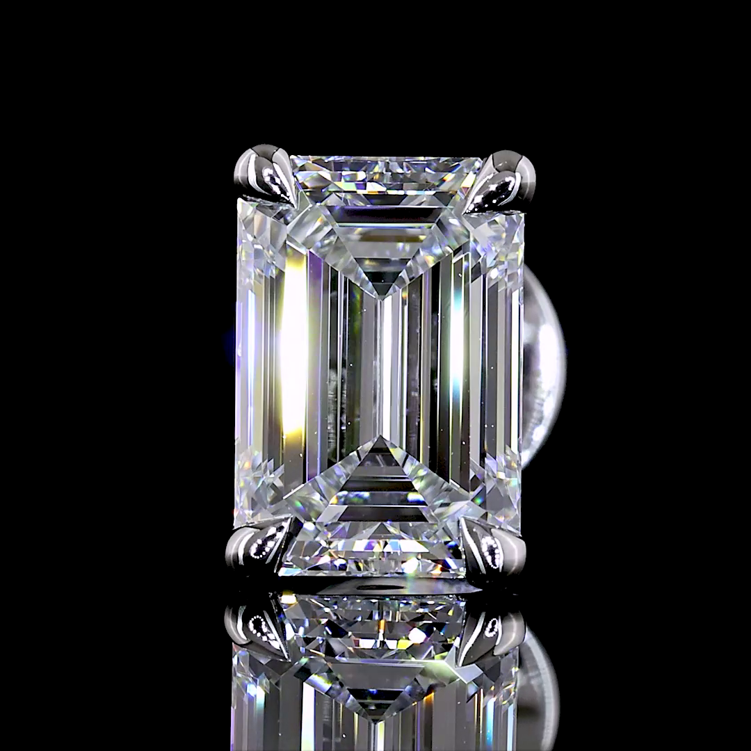 Martini Earring Emerald 14K White Gold ER9107