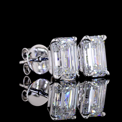 Martini Earring Emerald 14K White Gold ER9107