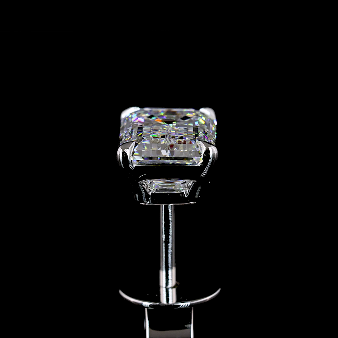 Studs Earring Emerald 14K White Gold ER9116