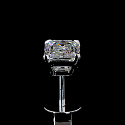 Studs Earring Emerald 14K White Gold ER9116