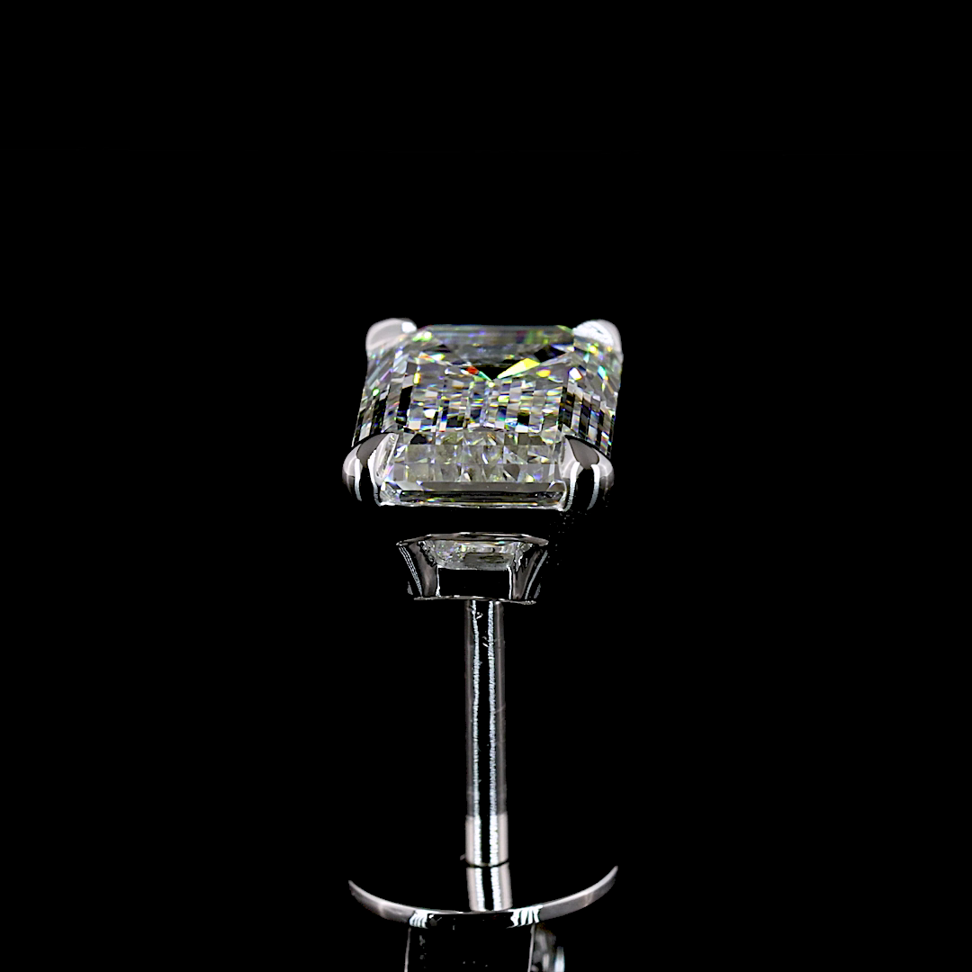 Studs Earring Emerald 14K White Gold ER9118