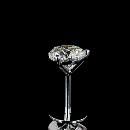 Martini Earring Round 14K White Gold ER9165