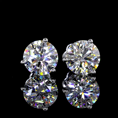 Martini Earring Round 14K White Gold ER9288
