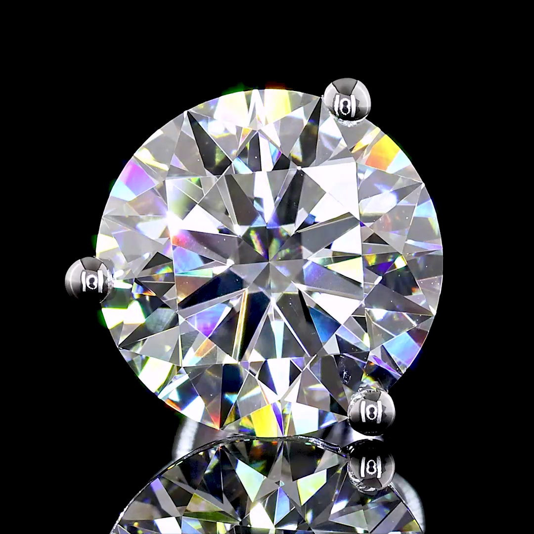 Martini Earring Round 14K White Gold ER9288