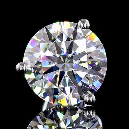 Martini Earring Round 14K White Gold ER9288