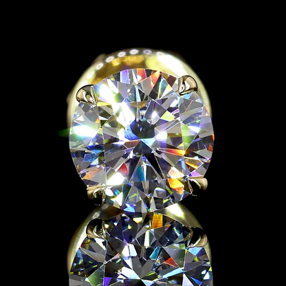 Studs Earring Round 14K Yellow Gold ER9608