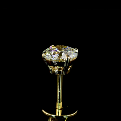 Studs Earring Round 14K Yellow Gold ER9608