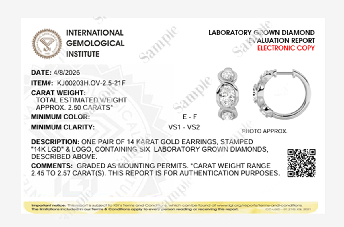 2.5CTW Oval Lab-Grown Diamond Bezel Hoop|Huggies Three Stone Huggie Earrings 6 Stones