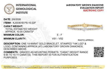10CTW Pear Lab-Grown Diamond Prong East West Station Bracelet 47 Stones