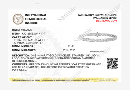 7CTW Oval Lab-Grown Diamond Bracelet