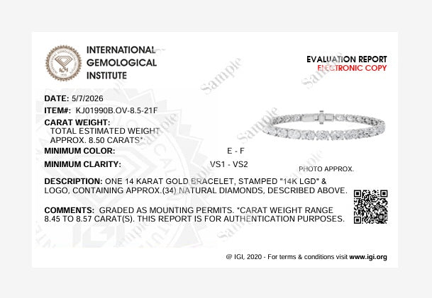 8.5CTW Oval Lab-Grown Diamond Prong East West Bracelet 34 Stones