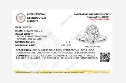 Oval Lab-Grown Diamond Bezel Ring 1 Stone