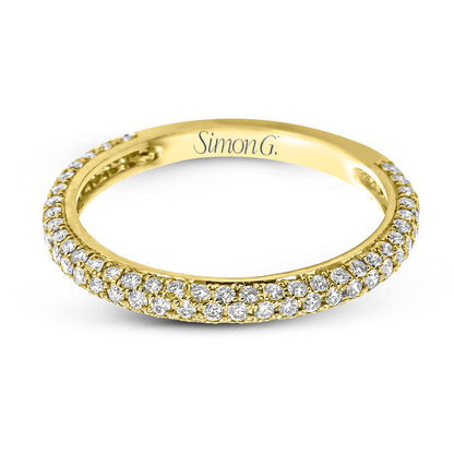 Wedding Band in 18k Gold with Diamonds