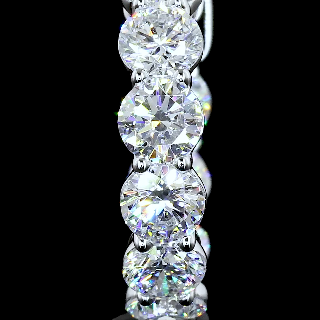 Huggies Earring Round 14K White Gold ER4602