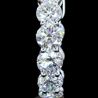 Huggies Earring Round 14K White Gold ER4602